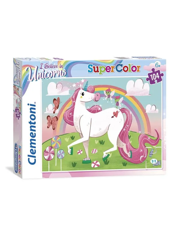 Clementoni 104 pcs. Puzzles Kids SuperColors Unicorn