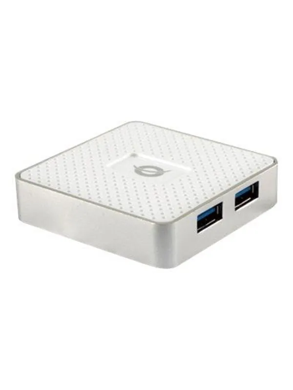 Conceptronic HUBBIES03W - Version 1 - hub - 4 ports USB-hub - USB 3.2 - 4 porter - Hvit
