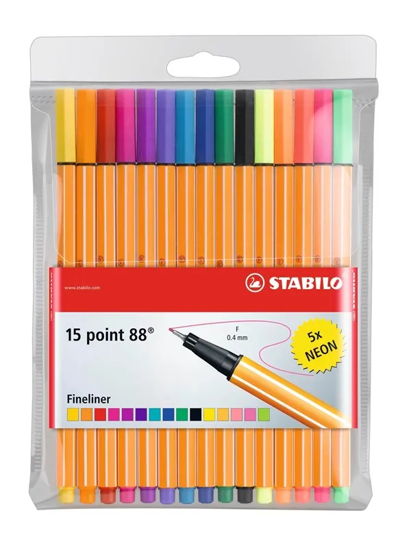 STABILO Point 88 classic fineliner set assorted colours