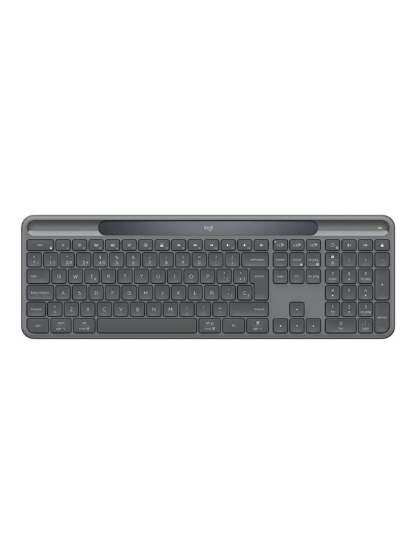 Logitech K980 Signature Slim Solar+ for Business - Tastatur - Nordisk - Grå