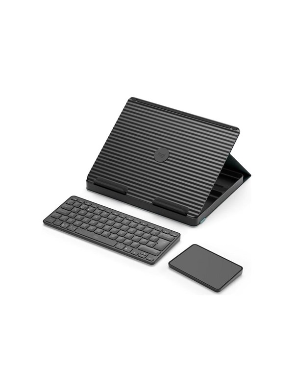 Logitech Casa Pop-Up Desk - Classic Chic (UK) - Tastatur & Touchpad sett - Engelsk (Storbritannia) - Grå