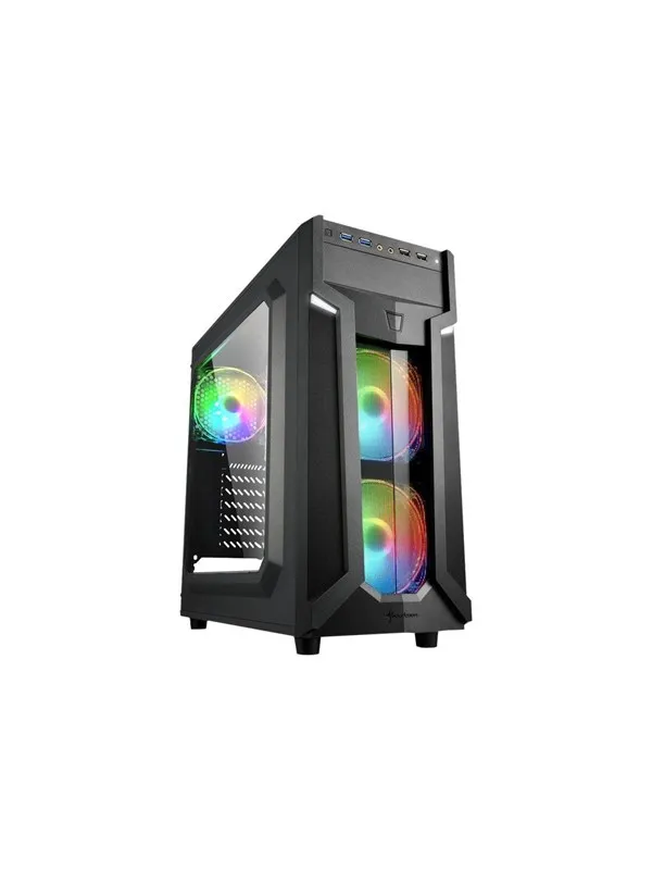 Sharkoon VG6-W RGB - mid tower - ATX - Kabinett - Tower - Svart