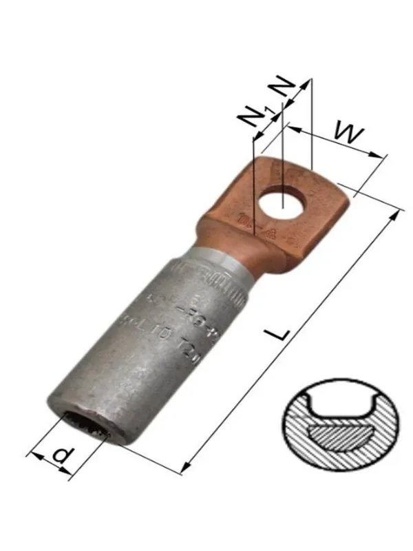 Elpress Alcu-terminal akk95-10 95mm2 sm/rm m10