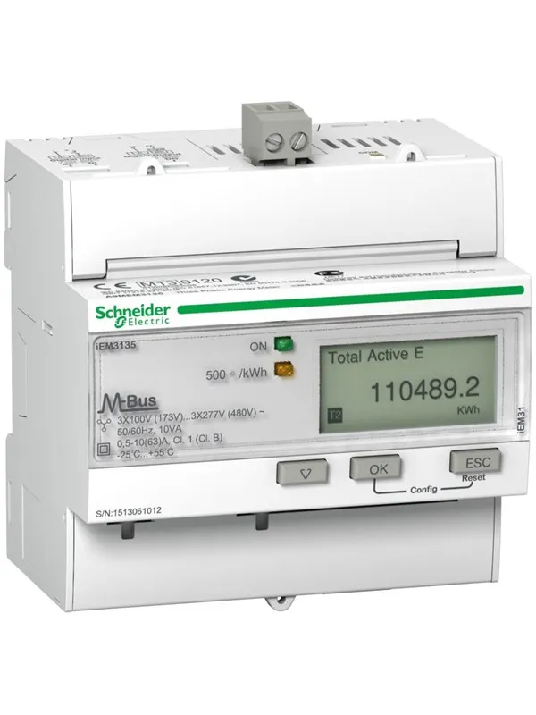 Schneider Electric Kwh meter 63a 3p+n 63a mbus mid