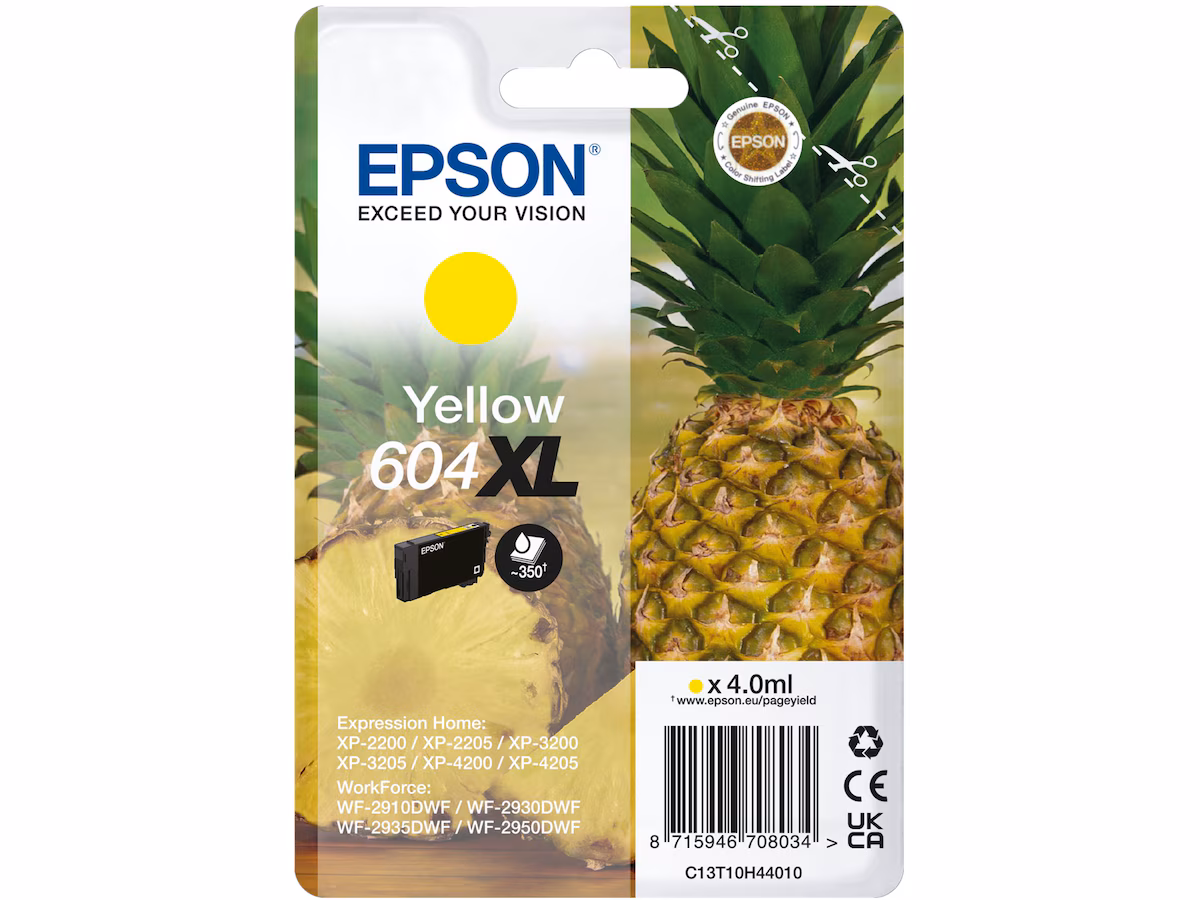 Epson blekk 604 XL gul