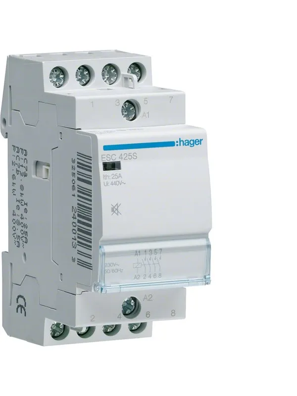 Hager Humfree contactor 25a 4no 230v 2m