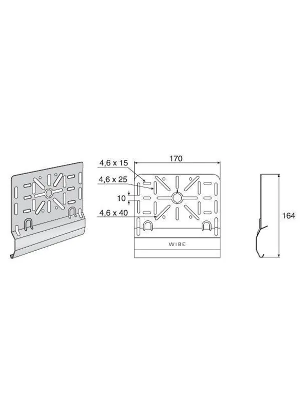 Wibe Junction box plate 35s hdg