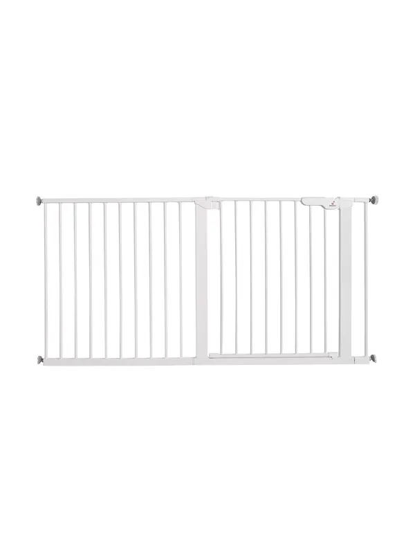 BabyDan Premier sikkerhetsgrind ekstra bred, hvit, 145,5-151,7 cm