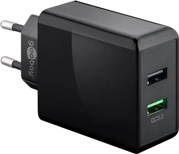 Pro Dual-USB quick charger USB/QC3.0 (28W)