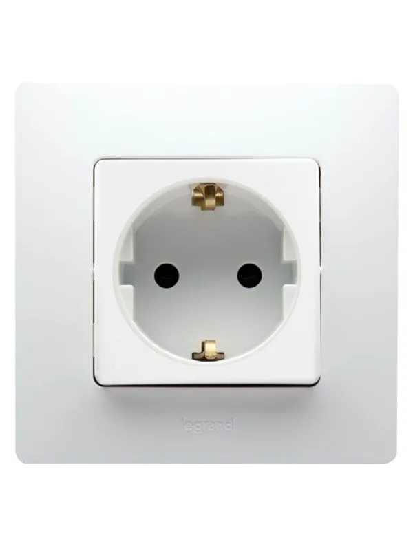Legrand Niloe 2x2 schuko socket outlet white