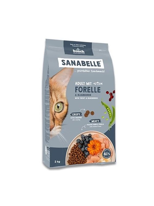 Bosch Sanabelle Life Adult Trout with blueberries - dry cat food - 8kg