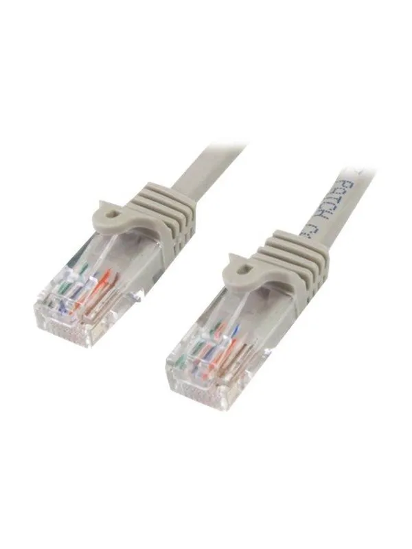 StarTech.com Snagless Cat 5e UTP Patch Cable - patch cable - 3 m - grey - Grå - 3m