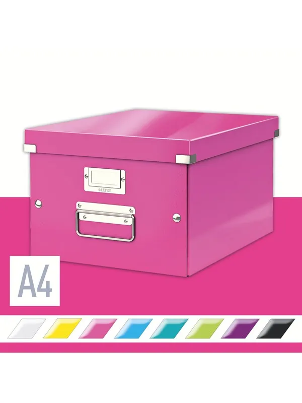 Leitz Oppbevaringsboks Click & Store  WOW Medium Rosa