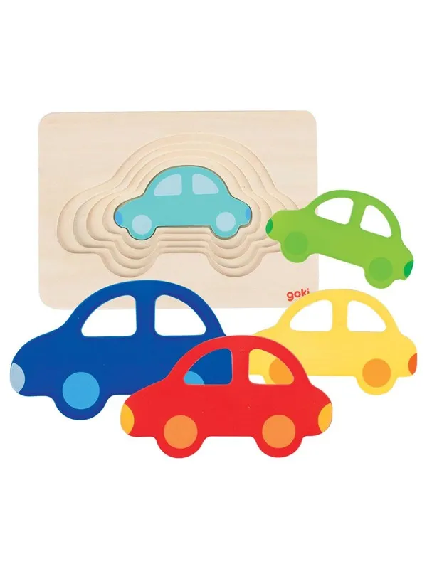Goki Car puzzle layers 5 layers