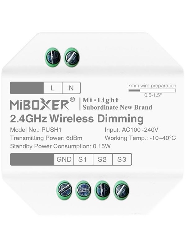 Miboxer LED Controller - 2.4GHz RF (PUSH1)