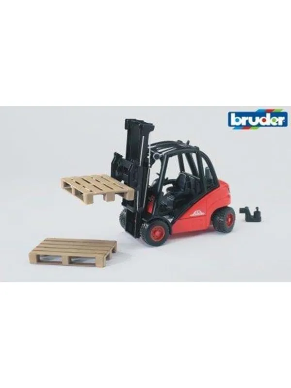 Bruder Linde fork lift H30D with 2 pallets