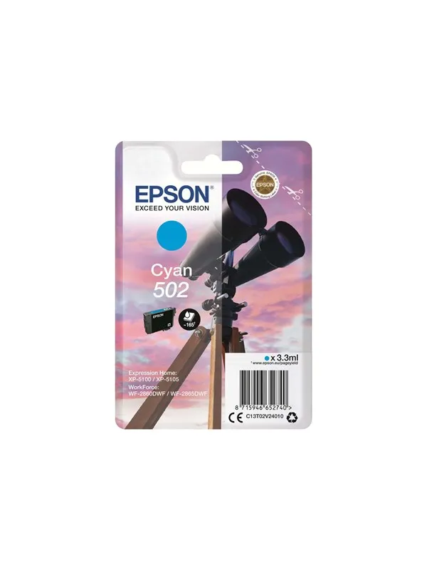 Epson 502 - cyan - original - blækpatron