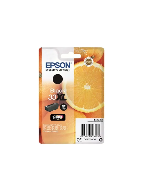 Epson 33XL - XL - sort - original - blækpatron