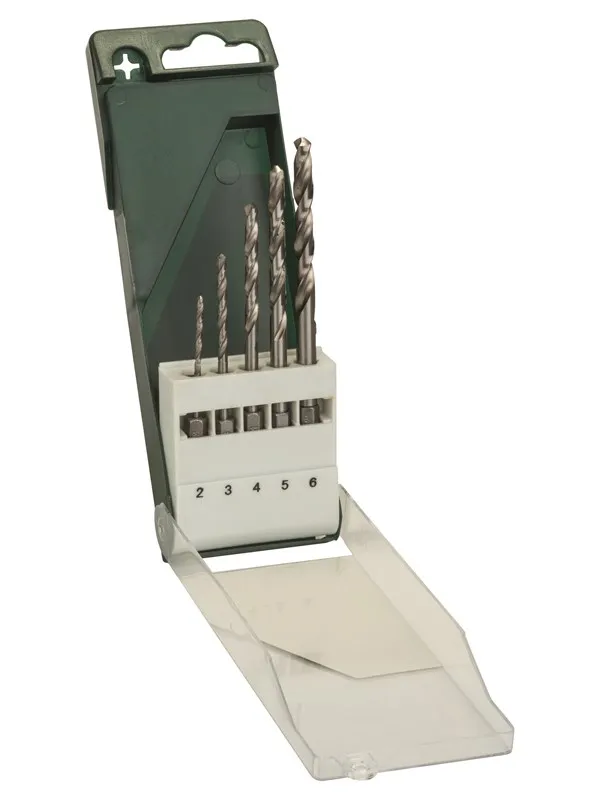 Bosch 5-delers metallbor-sett HSS-G med sekskanttange 2,0; 3,0; 4,0; 5,0; 6,0 mm