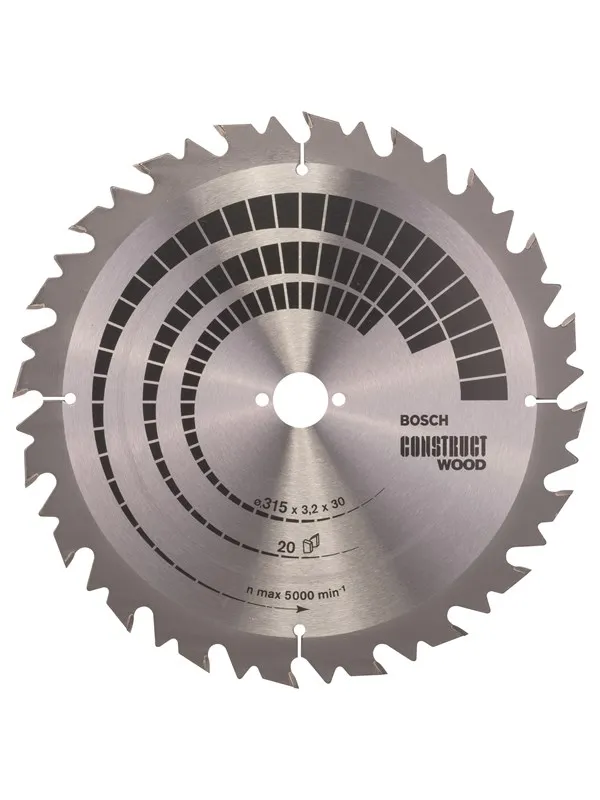 Bosch Sirkelsagblad Construct Wood 315 x 30 x 3,2 mm; 20