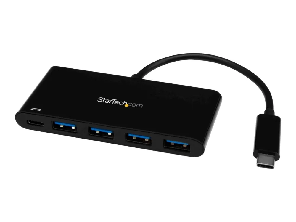 StarTech.com USB C Hub with PD 2.0 4-Port USB-hub - 4 porter - Svart