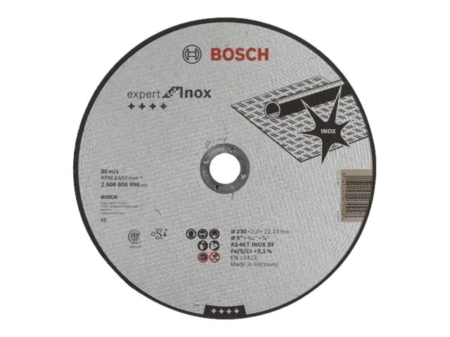 Bosch Kappeskive rett Expert for Inox AS 46 T INOX BF, 230 mm, 2,0 mm