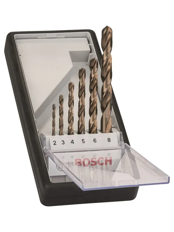 Bosch 6-delers Robust Line metallbor-sett HSS-Co 2; 3; 4; 5; 6; 8 mm