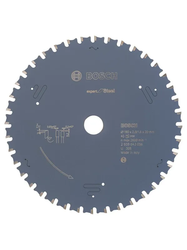 Bosch Sirkelsagblad Expert for Steel 190 x 20 x 2,0 mm, 40