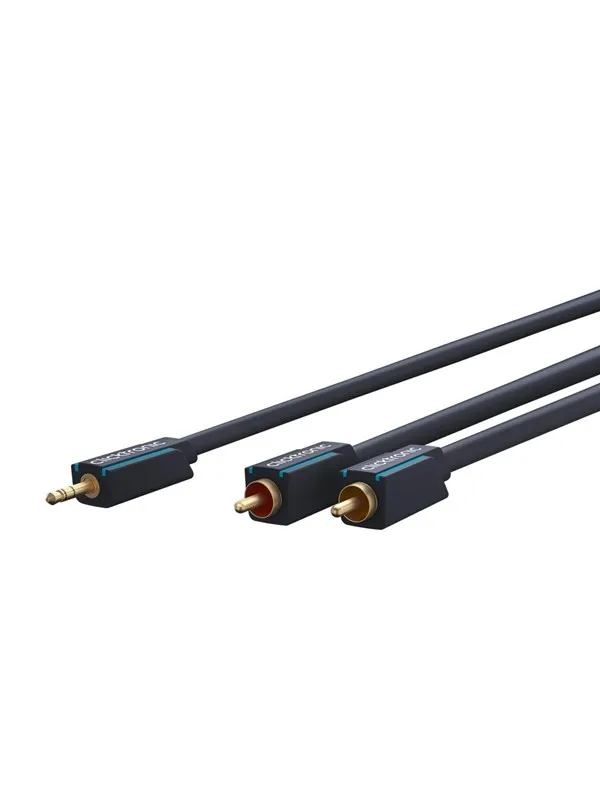 ClickTronic MiniJack - 2xRCA Cas. - 2m