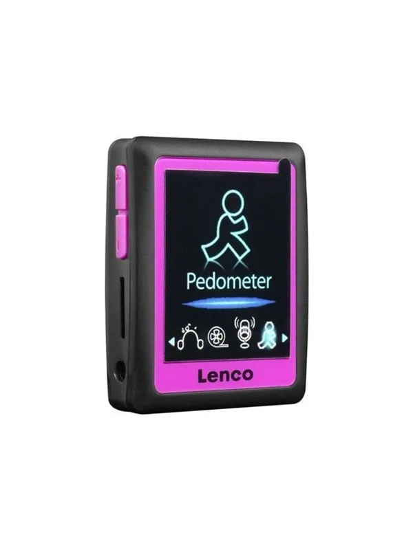 Lenco PODO-152 - MP3/4 Player with Pedometer en 4GB - Pink - MP3-spiller 4 GB
