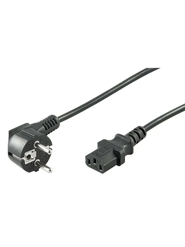 Pro Power cable C13 1x90° - Svart - 5m