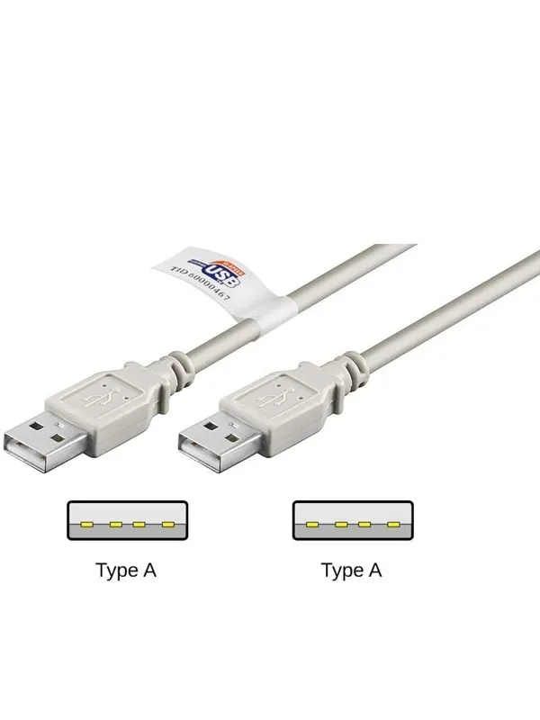 Pro USB-A <-> USB-A - 2m - Grå