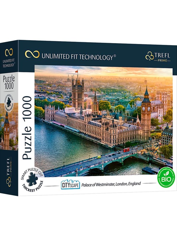 Trefl Puzzle - Unlimited Fit - Palace of Westminster London England (1000 pieces) Gulv