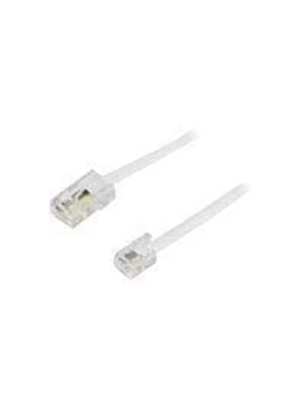 Deltaco 8P4C(RJ45) til 6P4C(RJ11) 1.0 m - Hvit - 1m