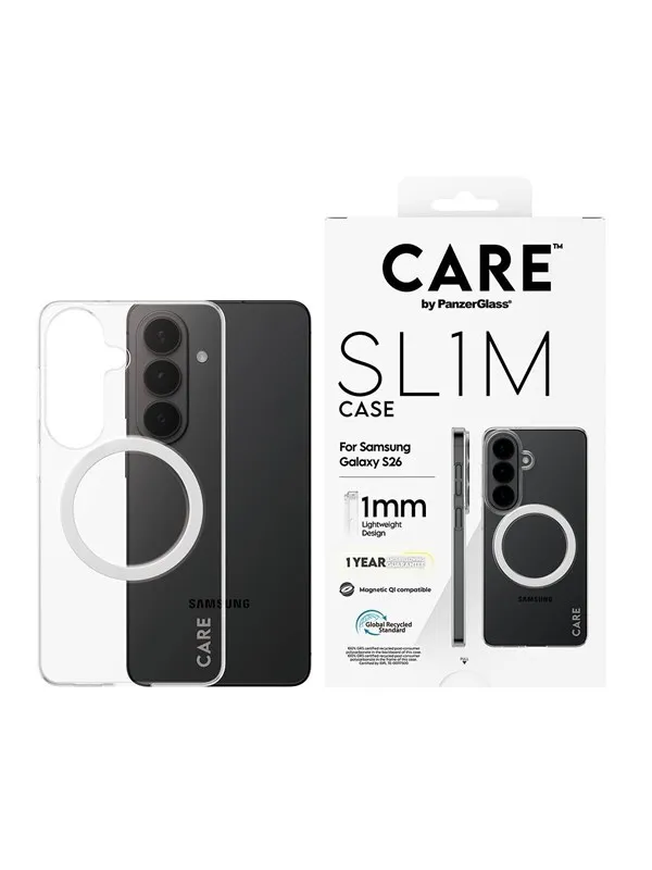 CARE by PanzerGlass SL1M Case Transparent Samsung Galaxy S26