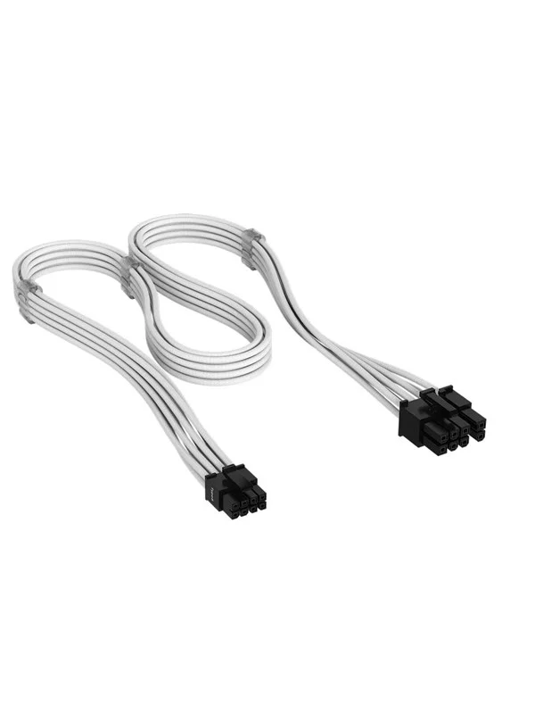 Corsair Elite Premium Individually Sleeved PCIe Cable 8-pin (6+2 Split) Cable Type 5 - Hvit