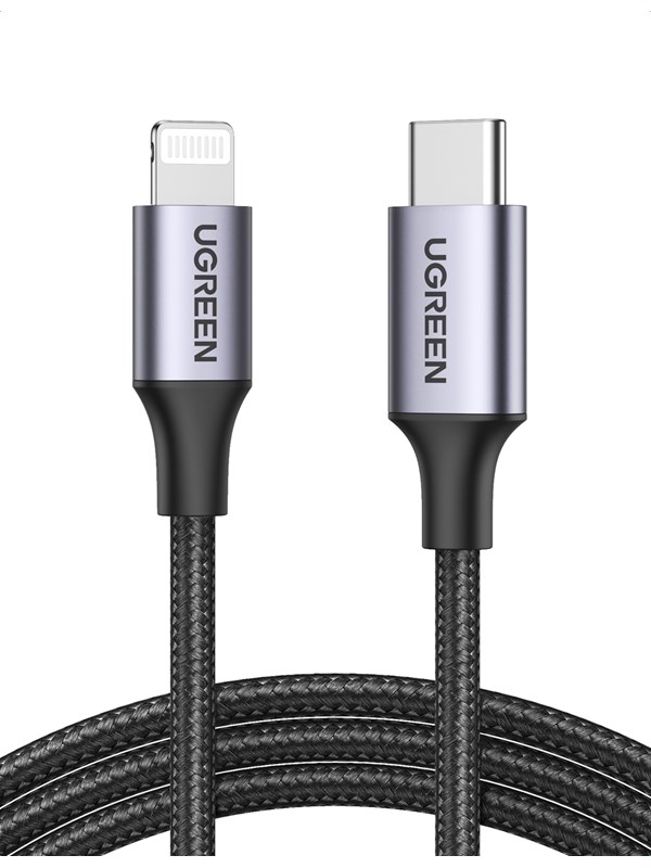 UGREEN USB-C <-> Lightning - 1m - Svart