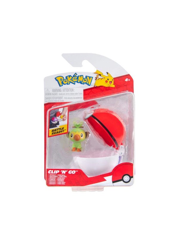 Pokemon CLIP N GO GROOKEY POKE BALL W21