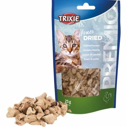 Trixie Kattesnacks PREMIO Frysetørkede Kyllinghjerter 25g