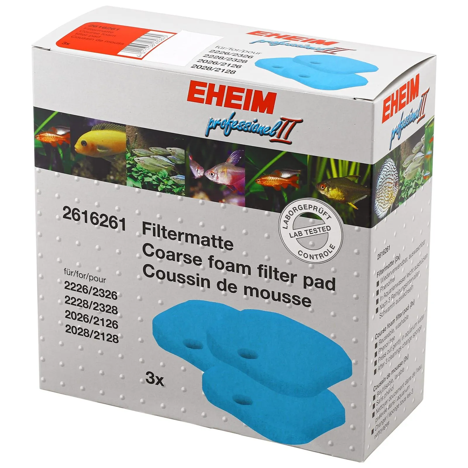 EHEIM blue filter pad (3 pcs.) for eXperience 350 (2426)