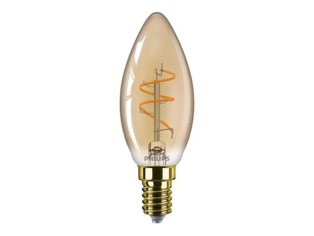 Philips LED-lyspære Filament Candle 2.7W/918 (15W) Dimmable Amber E14