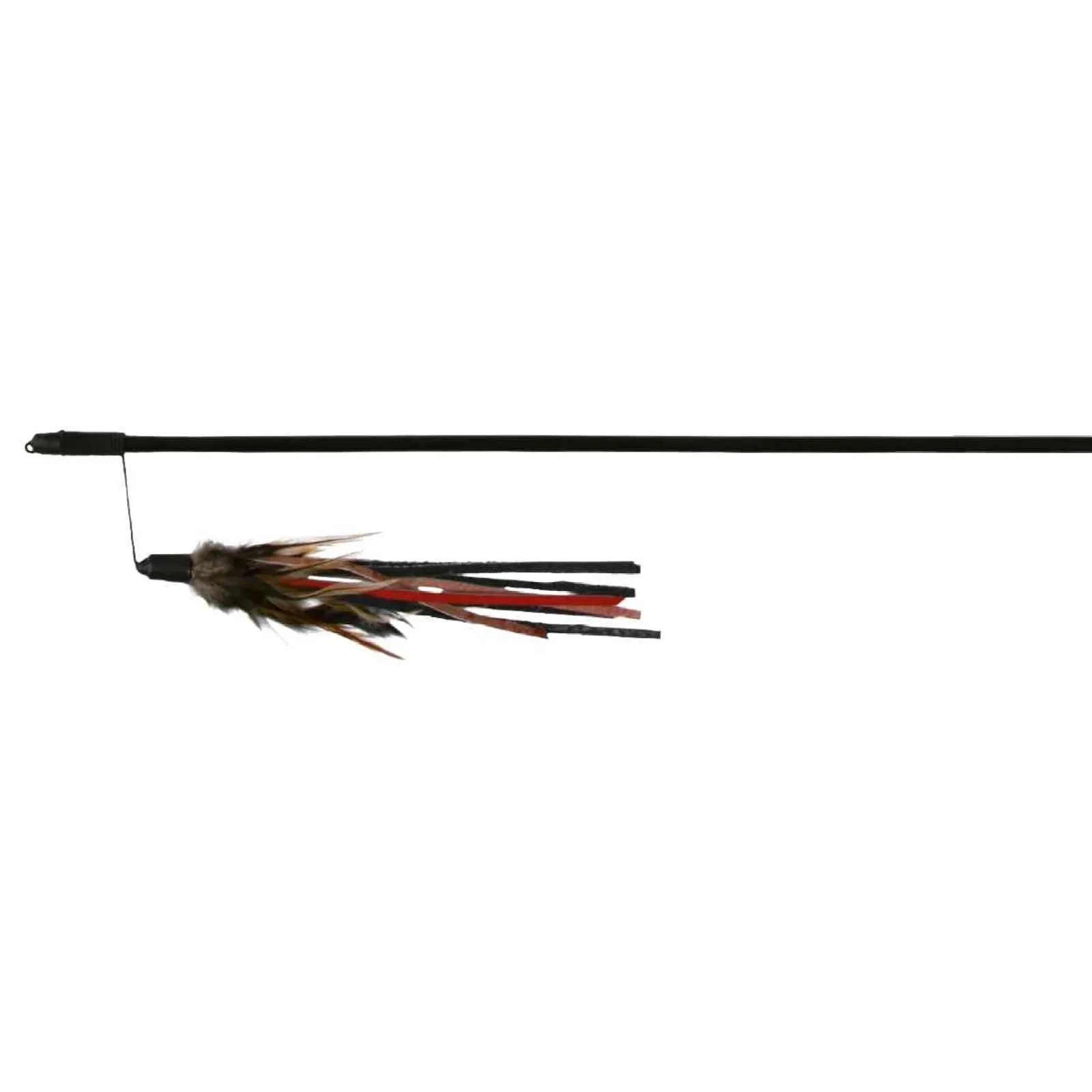 Trixie Cat Playing Rod with Leather Straps and Feathers 50cm