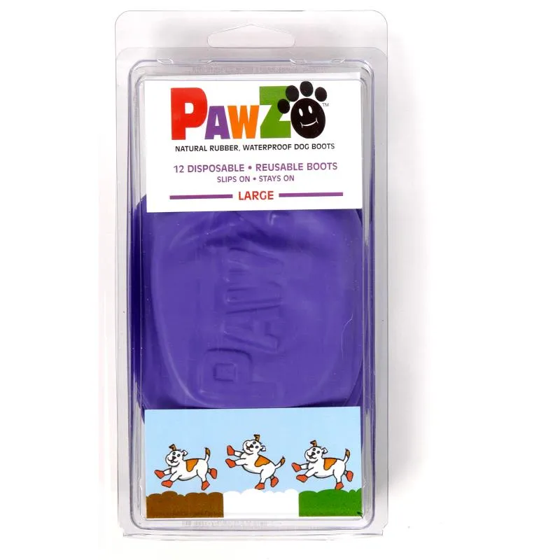 PawZ - Rubber Dog Boots - L - Purple 12 pcs