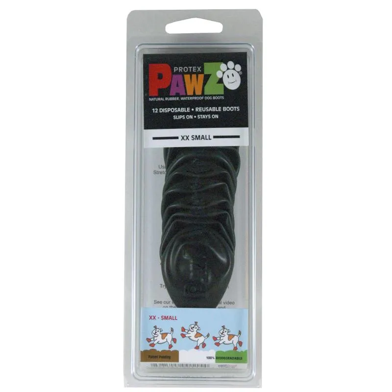 Buster Pawz - Dog shoe XXS 3.8cm black 12 pcs - (278093)