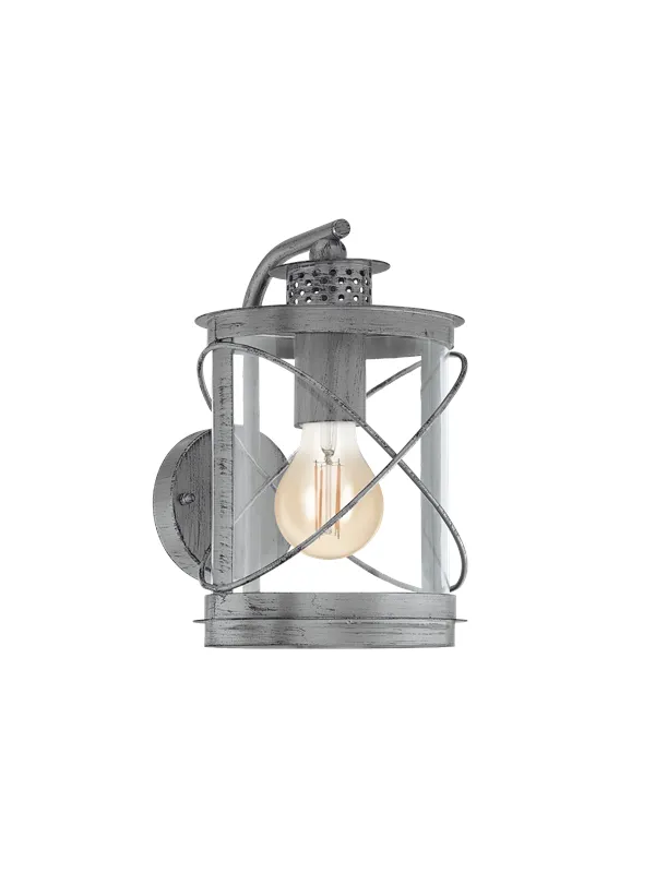 EGLO HILBURN outdoor wall lamp antique silver