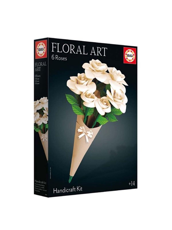 Educa Floral Art 6 White Roses