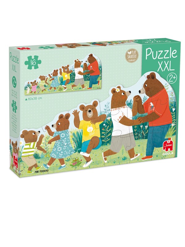 Jumbo Goula Puzzle XXL Bears Family - 16 pcs. Gulv