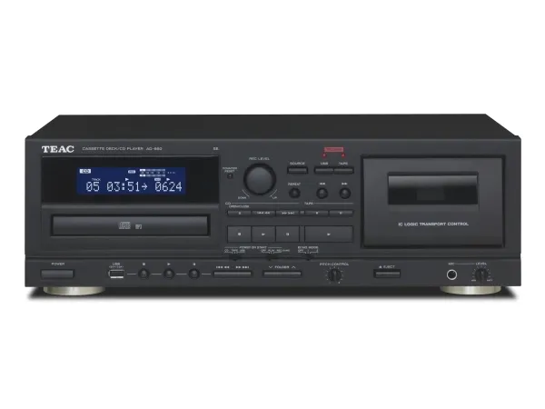 TEAC AD-850-SE CD & Cassette-player with USB Black