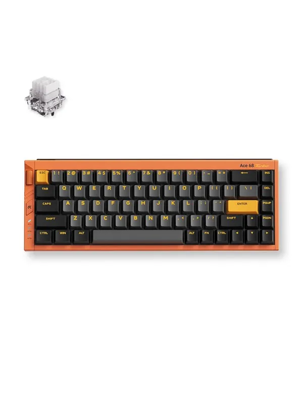 MCHOSE Ace 68 Turbo (Galaxy Orange) - Gamingtastatur - Uten numpad - Engelsk (USA) - Oransje