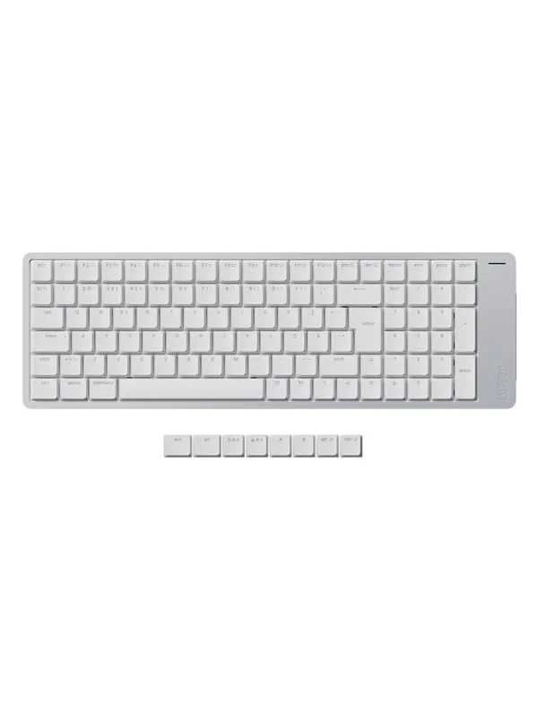 Lofree Flow 2 100 Silver - Kailh Void Silent - Tastatur - Nordisk - Hvit